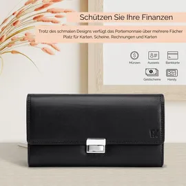 Fomax Kellner Geldbörse Unisex Portemonnaie schwarz