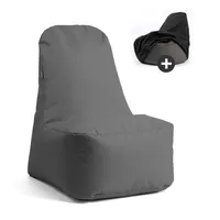 Mokebo Sitzsack Sessel in Anthrazit mit Schutzhülle Der Däumchendreher