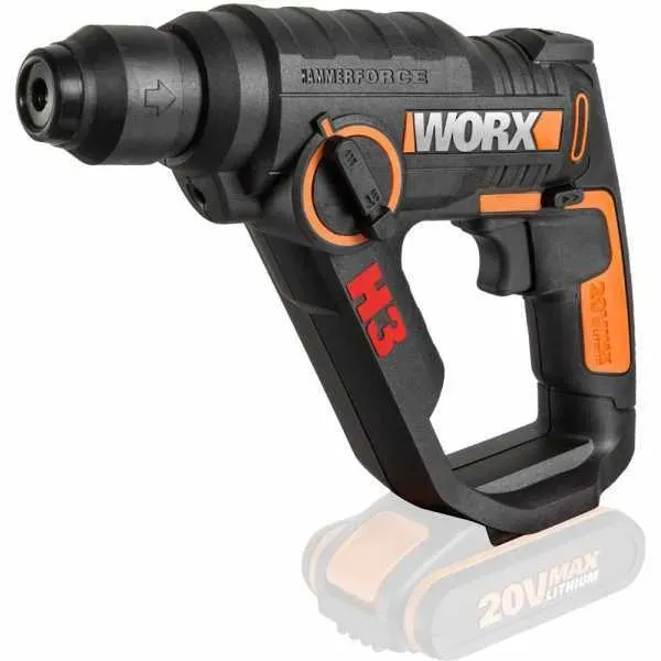 Bohrmaschine, Bohrschrauber, Drucklufthammer 20V Worx WX390.9 - 3 in 1 Produkt - SOLO - OHNE AKKU UND LADEGERÄT