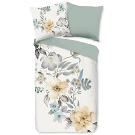 Muller Textil Celina1 Blumen Grün 200 x 200 cm + 2 x 80 x 80 cm