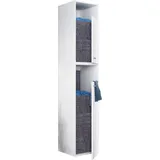VCM Dreso Hochschrank 184 x 35 x 39 cm Weiß Holz