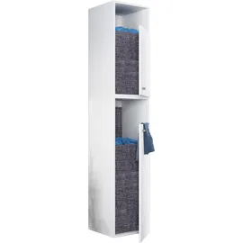VCM Holz Wäscheschrank Wäschetruhe Wäschekorb Maße ca. H. 184 x B. 35 x T. 39 cm - Dreso XXL2f