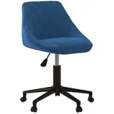 vidaXL Esszimmerstuhl Drehbar Blau Samt