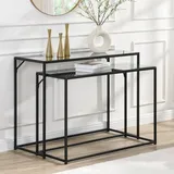 FineBuy FB72750 Konsolentisch 100 x 40 x 77 cm schwarz