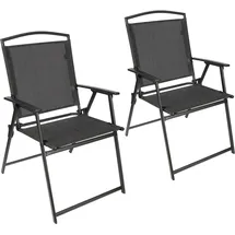 Brubaker Campingstuhl 2er Set Dunkelgrau