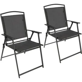 Brubaker Campingstuhl 2er Set Dunkelgrau