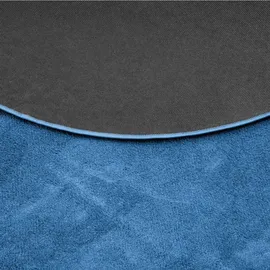 Pergamon Luxus Super Soft Hochflor Teppich Melia Rund Blau 160x160cm
