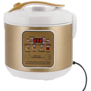 Fermentationsglas Joghurtbereiter Ohne Strom Elektrischer Fermenter für Schwarze Knoblauch 6L 90W mit einstellbarer Temperatur und Zeit
