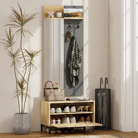 Homcom Garderoben-Set 60 x 13,5 x 127,5 cm beige