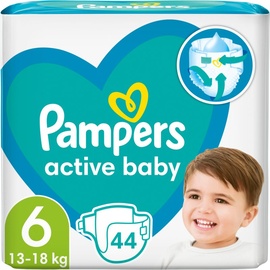 Pampers Active Baby Size 6 Einwegwindeln 13-18 kg 44 St.