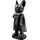 Casablanca by Gilde Casablanca Deko Figur Skulptur Hund mit Brille Umhang - Dekoration Wohzimmer - Farbe: Schwarz - Höhe 34 cm