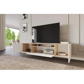 altdecor Zeno Lowboard 200 cm x 40 cm x 41 cm Weiß Holzwerkstoff