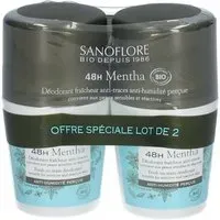 SANOFLORE Déodorant Mentha efficacité 48h certifié bio Rouleau 100 ml