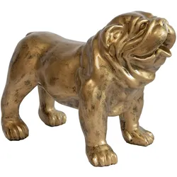 Bulldogge usa gold patina 43 cm - Amadeus Harz 28x58 cm