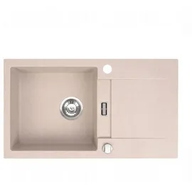 QLS Runner Beige links Einbau Granit Handbetätigung 760 x 440 mm