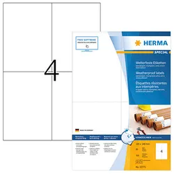 320 HERMA wetterfeste Etiketten weiß 105,0 x 148,0 mm