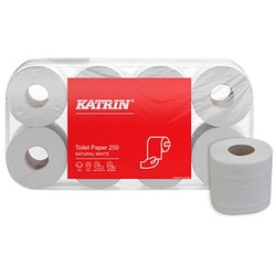 KATRIN Toilettenpapier 250 2-lagig Recyclingpapier, 64 Rollen