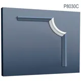 Orac Decor P8030C Luxxus Eckelement Wand Friesleiste Rahmen-Spiegel-Profil 19 cm x 1,7 cm x 8,6 cm Weiß