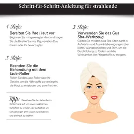 Biostile Massage-Set – Gua Sha Stein und Jade-Roller für strahlende Haut