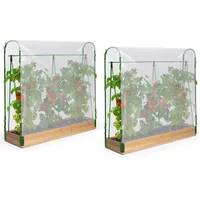 IDMarket - Duo Modulares Tomatengewächshaus Spezielles Wachstum Komplettset Plane + Stütze