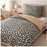 BestLivings Lazy Leopard Grau 135 x 200 cm + 80 x 80 cm