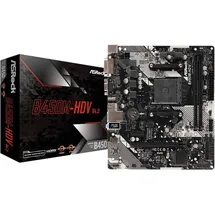 ASRock B450M-HDV R4.0 Micro ATX Mainboard AMD B450 Sockel AM4