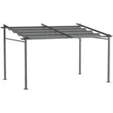 Outsunny Pergola 397 x 295 x 230 cm dunkelgrau