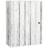 Banjado XXL Medizinschrank Abschliessbar 35x46x15cm Arzneischrank Weiß Aus Metall