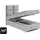 4mybaby GmbH Best for Home Boxspringbett mit Bettkasten Trinity K2-SINGLE 70x200 Bonellfederkern inkl. Topper – Graphit - Grau