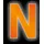 CONACORD Klebebuchstabe N Reflektierend 8 cm Orange