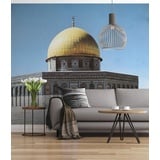 KOMAR Papier Fototapete AL AXA - Islam, Tapete, Orient, Moslem, Moschee, al-Aqsa, Tempelberg, Jerusalem, Größe 270 x 194 cm, 4 Teile inklusive Kleister