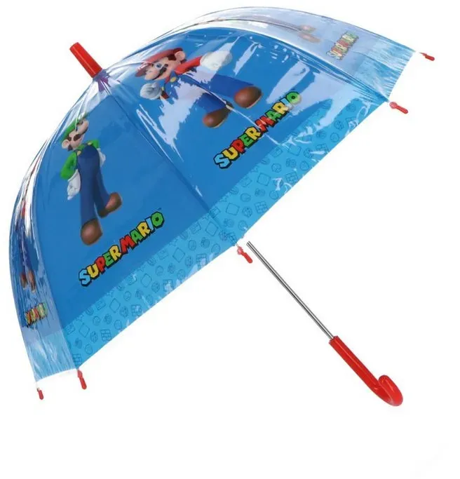 Super Mario Regenschirm-Wanderstock Super Mario Regenschirm für Kinder –Ø69 cm Super Schutz