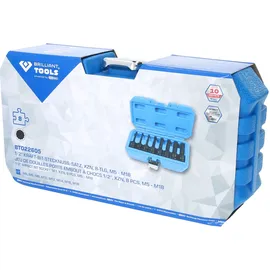 BRILLIANT TOOLS Kraft-Bit-Stecknuss-Satz XZN 8-tlg.