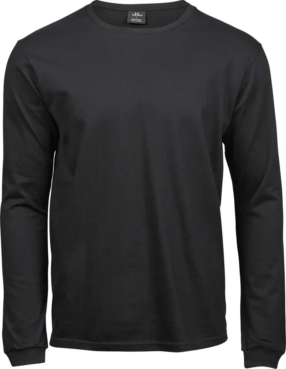 Tee Jays Herren T-Shirt 'Sof Tee' langarm 8007 black S