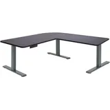 MCW Eckschreibtisch D40 Schwarz / Grau