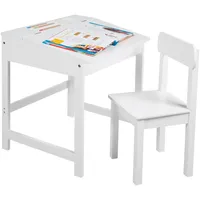 roba Kinderschreibtisch Schulpult 55 x 58 x 49 cm lackiert weiß