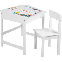 roba Kinderschreibtisch Schulpult 55 x 58 x 49 cm lackiert weiß