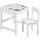 roba Kinderschreibtisch Schulpult 55 x 58 x 49 cm lackiert weiß