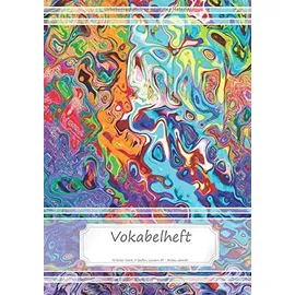 CreateSpace Vokabelheft DIN A5: 70 Seiten liniert, 3 Spalten, Lineatur 54 - Farben, abstrakt (Motiv Vokabelhefte)