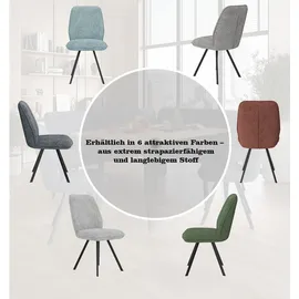 Home Affaire Esszimmerstuhl HOME AFFAIRE "Mily Essstuhl, Wohnstuhl, Polsterstuhl, 4-Fußstuhl", grau (taupe grau, schwarz), B:54,5cm H:91cm T:61cm, Holzwerkstoff, Metall, Polyester, Stühle, Esszimmerstuhl