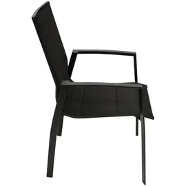 DEGAMO FARO Stapelsessel 56 x 65 x 96 cm grau/schwarz 4 St.