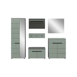 Möbel Kraft Canu Garderobenkombination 255x190x37 grau