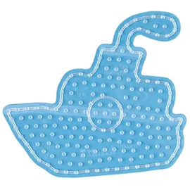 Hama Maxi-Stiftplatte Schiff Bügelperlen blau transparent
