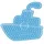 Hama Maxi-Stiftplatte Schiff Bügelperlen blau transparent