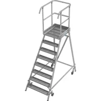 Krause KRAUSE® STABILO fahrbare Podestleiter, einseitig begehbar, Profilrost R13,