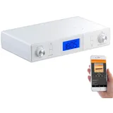 auvisio Küchenradio: Stereo-FM-Küchen-Unterbauradio mit Bluetooth, Timer, Wecker, LCD, PLL (Küchenunterbauradio, Unterbau Küchenradio, Badezimmer)