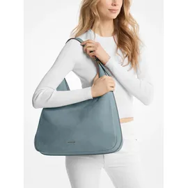 Michael Kors Nolita Large Schultertasche Nubukleder Blue