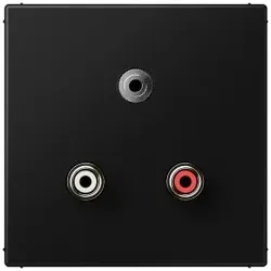 Jung MALS1011SW CinchAudio, Miniklinke, MultimediaAnschlussystem Cinch Audio / Miniklinke 3,5 mm, Serie LS, schwarz