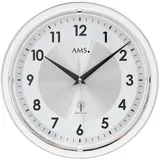 Funkwanduhr AMS "F5945", weiß, Wanduhren, Ø 30cm, Quarzuhr,Wohnzimmer,Esszimmer,Küche,Arbeitszimmer,Büro, Flur