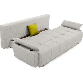 Collection AB Schlafsofa Kunstleder 2-Sitzer Silber
